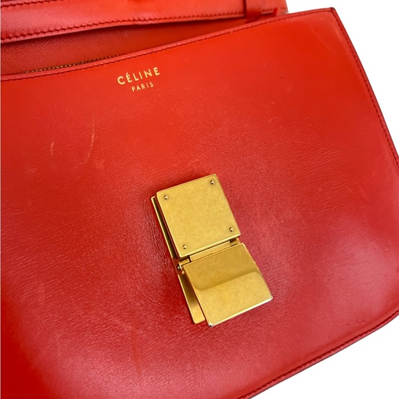 CELINE Goatskin Medium Classic Box Flap Bag Cinnamon - Picture 8 of 13